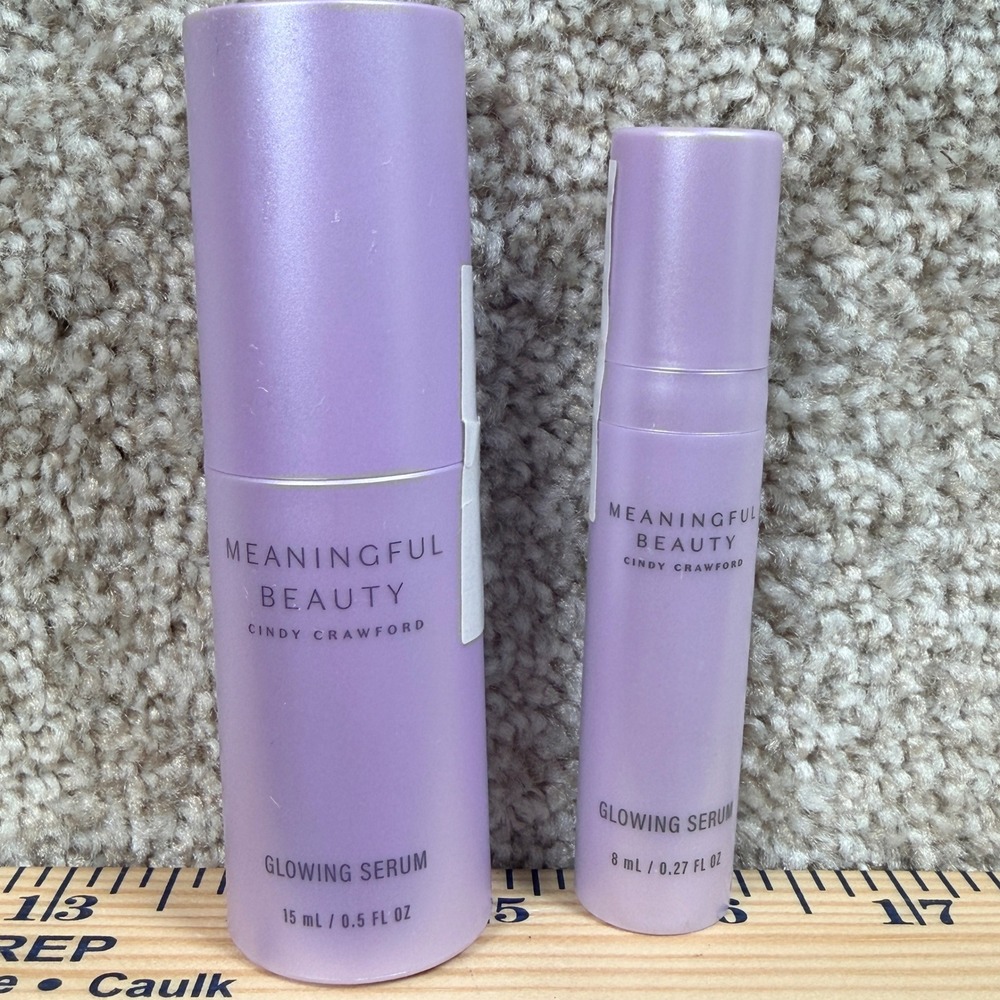Meaningful Beauty Glowing Serum Set 0.5 fl oz & .25 fl oz Travel Size Duo